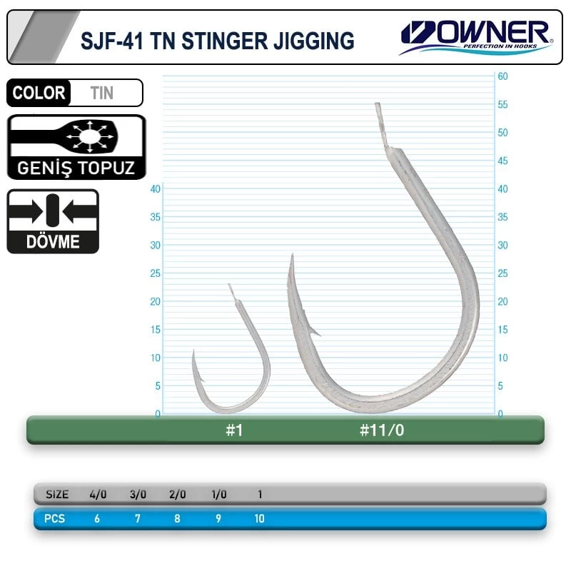Owner 11699 Sjf-41 Stinger Jig İğnesi No:3/0