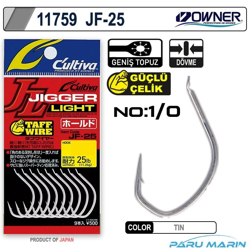 Owner 11759 Jf-25 Jigger Light Jig İğnesi No:1/0