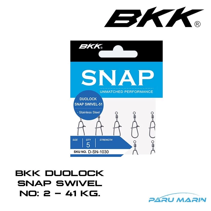 Bkk Duolock 51 Snap Swivel Klips No:2 , 41 Kg.