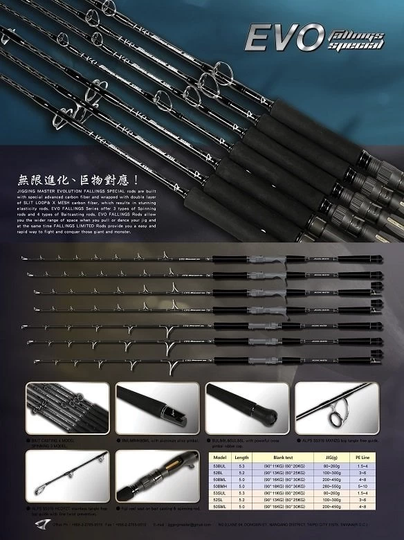 Jigging Master Evo Fallings Special 52bl 156cm 100-300gr. Tetikli Jig Kamış