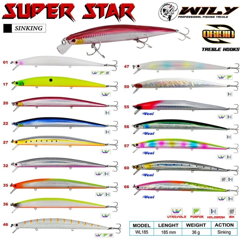 Wily Super Star 18.5cm 36gr. (sinking) No:20