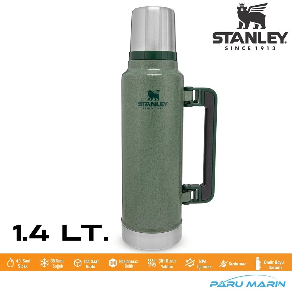 Stanley Legendary Klasik Vakumlu Paslanmaz Çelik Termos 1.4lt. YeŞİl