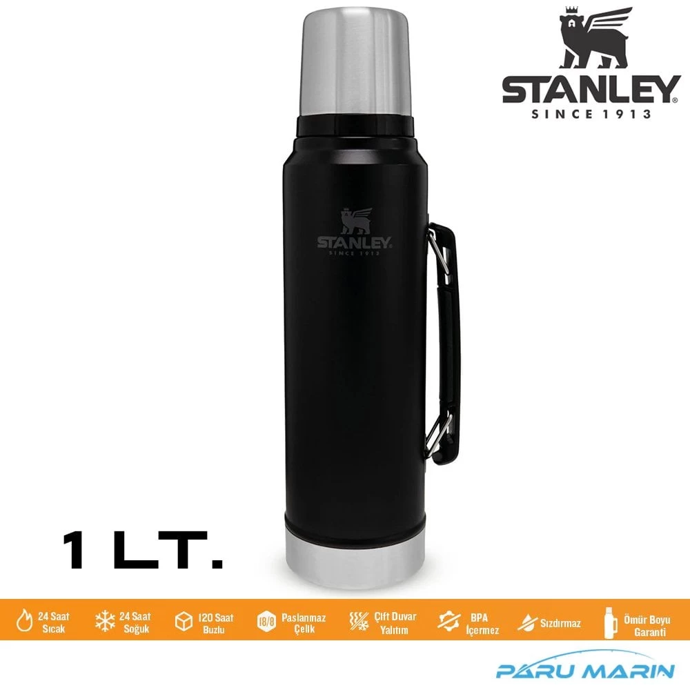Stanley Legendary Klasik Vakumlu Paslanmaz Çelik Termos 1lt. Sİyah
