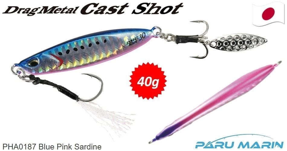 Duo Drag Metal Cast Shot 40gr. Pha0187 Blue Pink Sardine