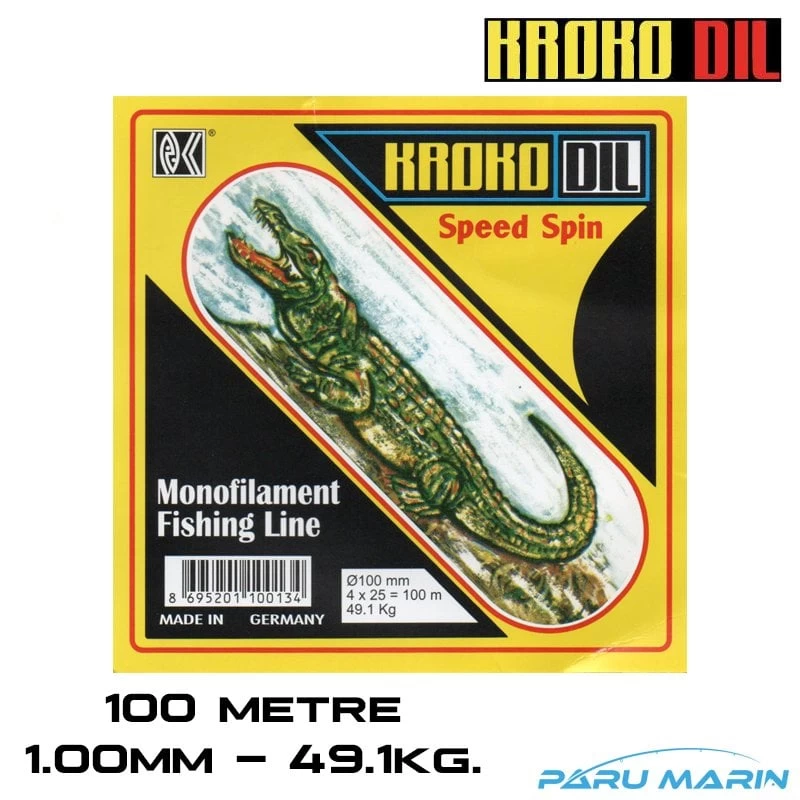 Krokodil 1,00mm 49.1kg. 100mt. Paket Misina