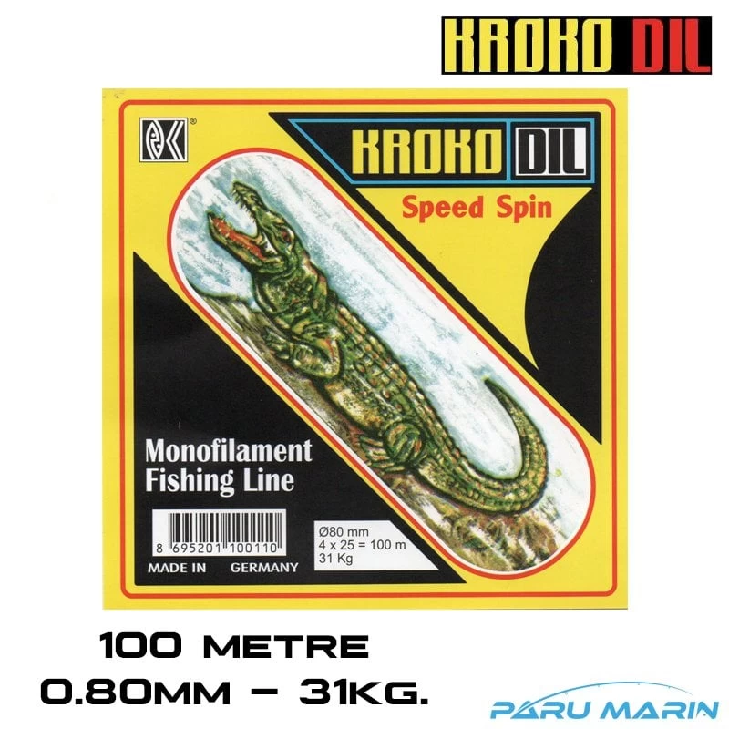 Krokodil 0,80mm 31kg. 100mt. Paket Misina