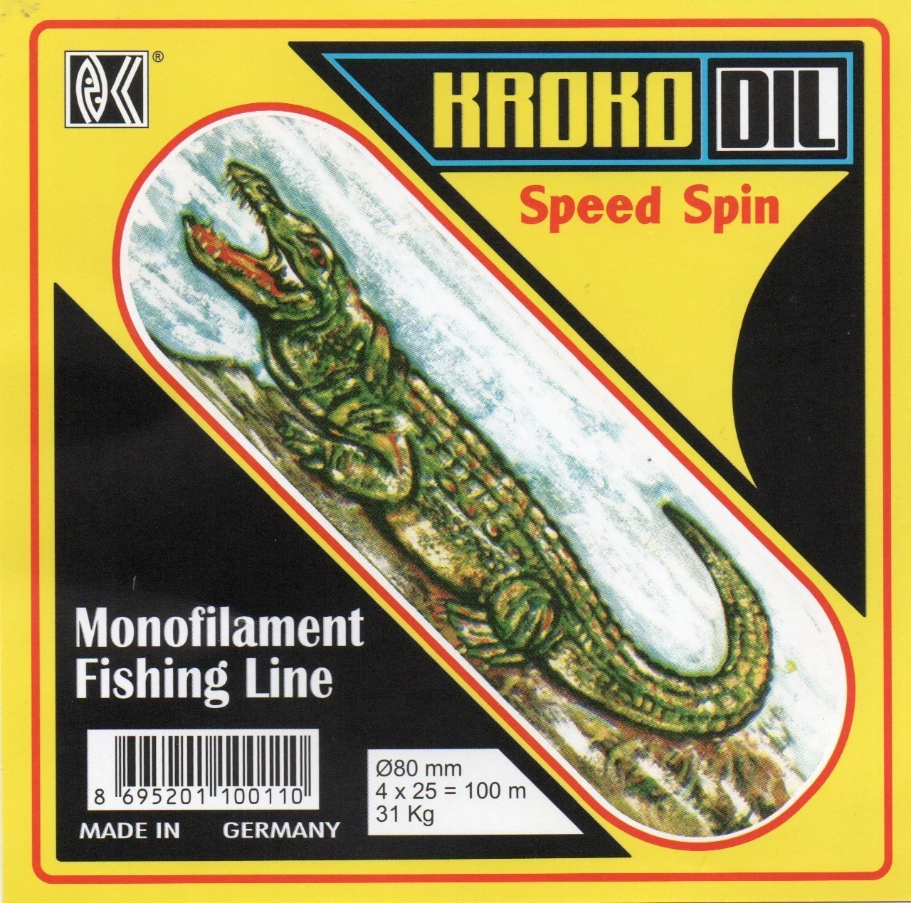 Krokodil 0,80mm 31kg. 100mt. Paket Misina