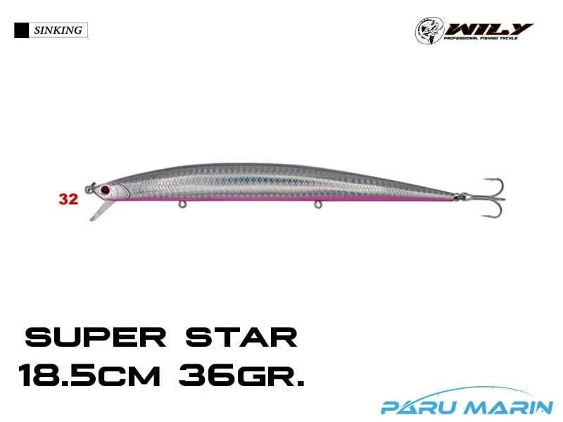 Wily Super Star 18.5cm 36gr. (sinking) No:32