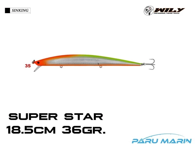 Wily Super Star 18.5cm 36gr. (sinking) No:35