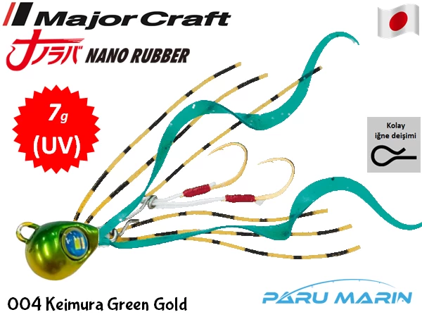 Major Craft Nano Rubber 7gr. 004 Keimura Green Gold Uv