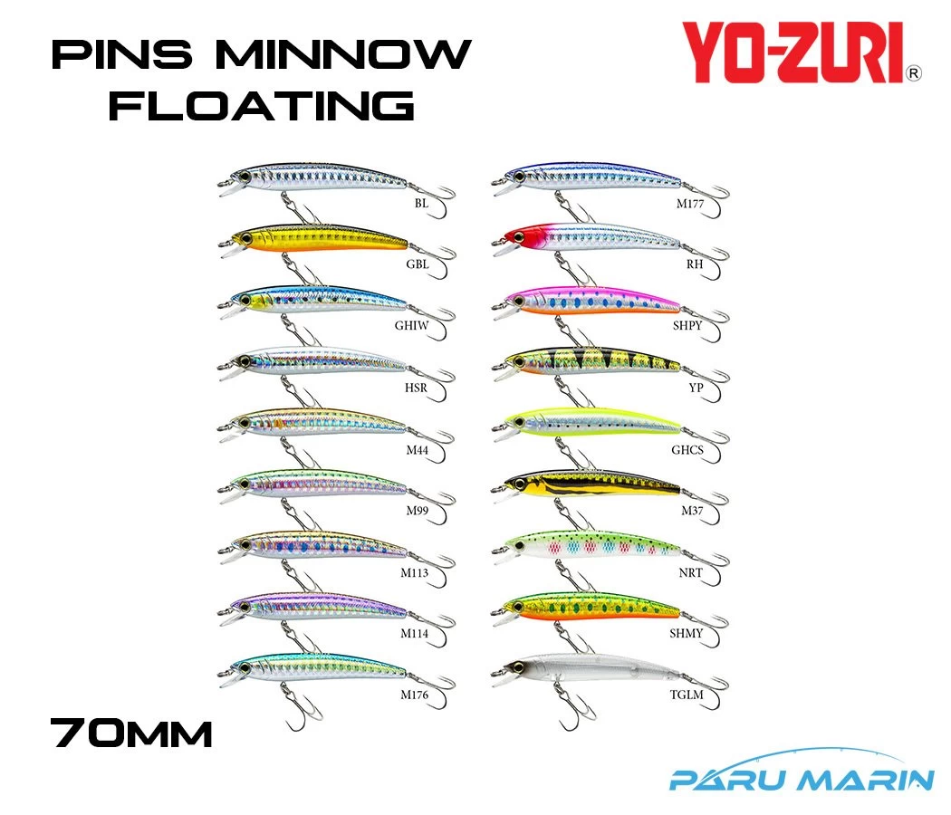 Yozuri Pins Minnow Floating F1162 70mm Sahte Yem