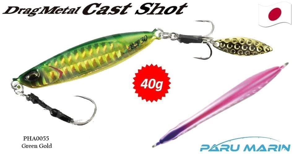Duo Drag Metal Cast Shot 40gr. Pha0055 Green Gold