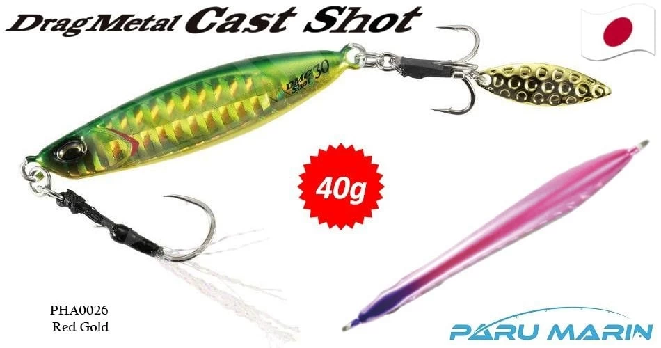 Duo Drag Metal Cast Shot 40gr. Pha0026 Red Gold