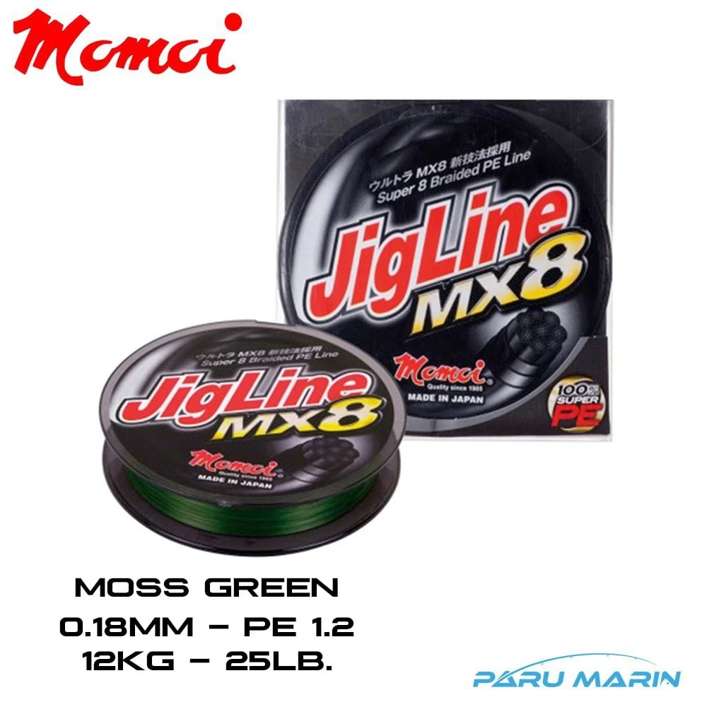 Momoi Jigline Mx8 0.18mm 300mt. Yeşil İp Misina