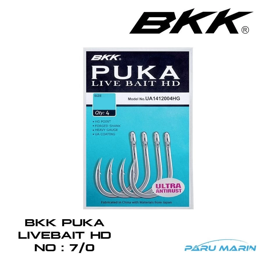Bkk Puka Livebait Hd İğne 7/0 3 Adet