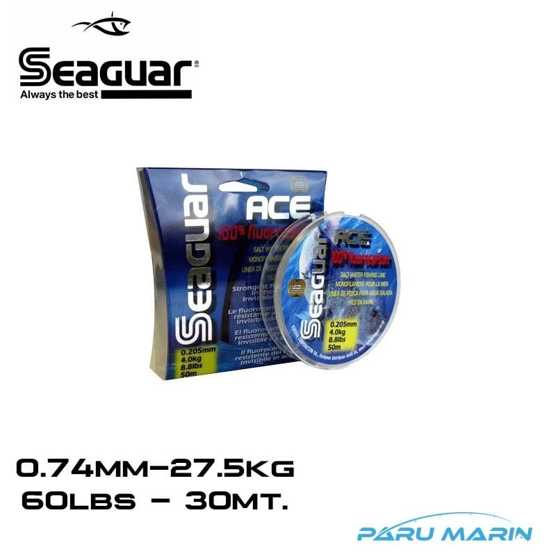 Seaguar Ace 0,74mm 60lbs 27.5kg 30mt Florokarbon Misina