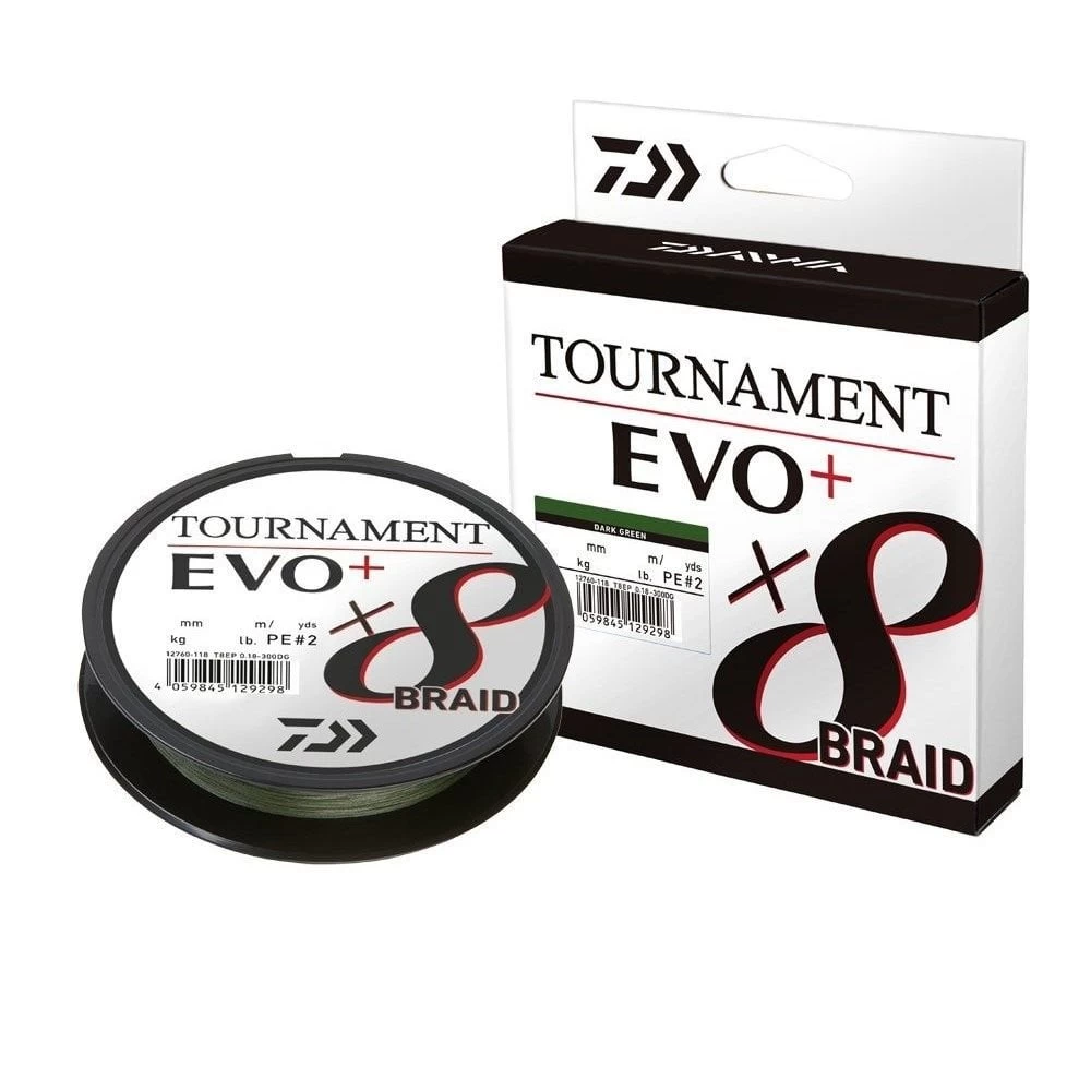 Daiwa Tournament Evo+ X8 135 Mt. 0.10mm 6.7kg. Koyu Yeşil İp Misina