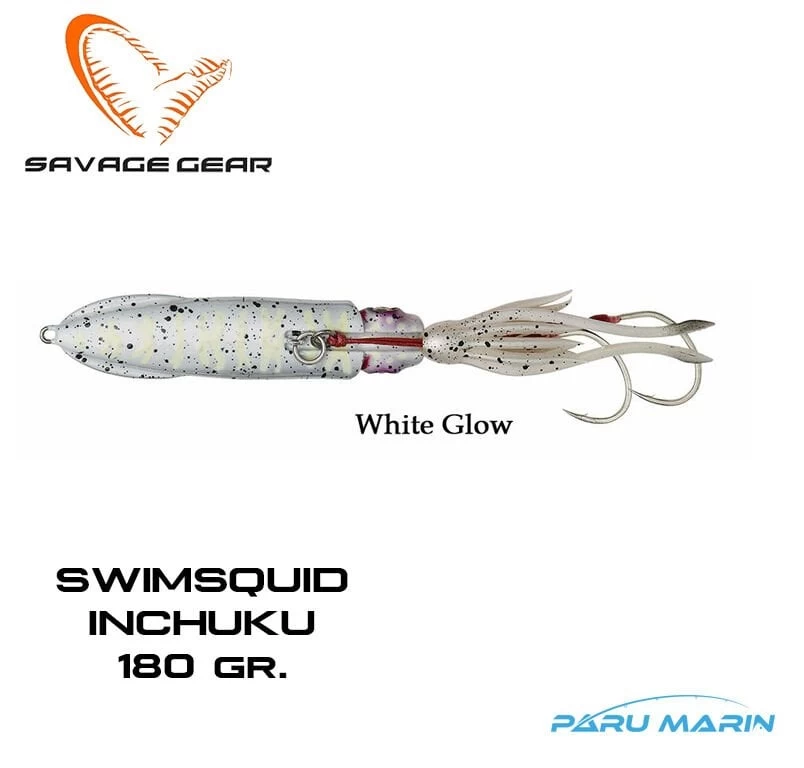 Savage Gear Swimsquid Inchuku 180 Gr. White Glow