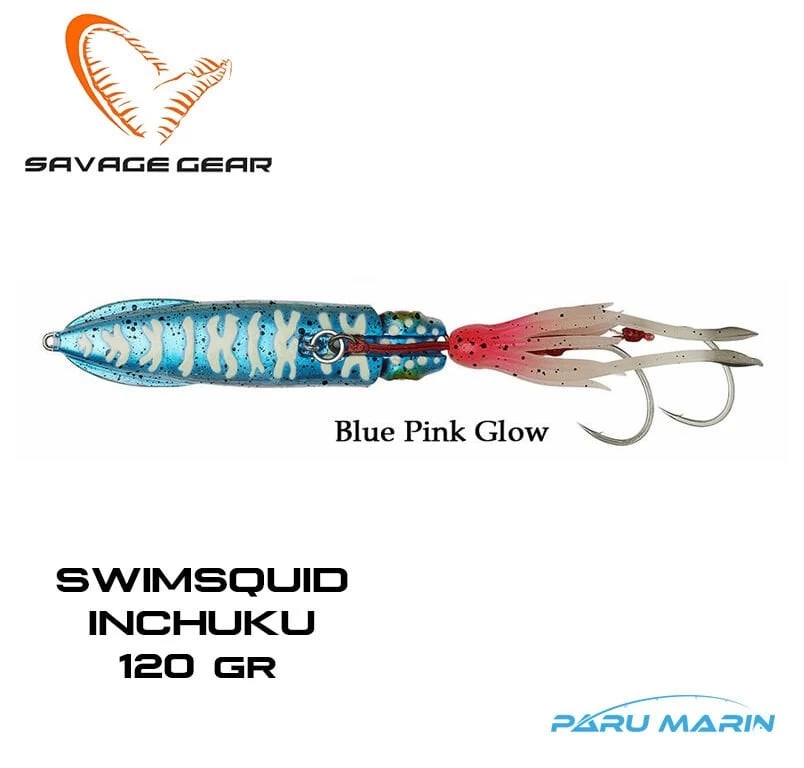 Savage Gear Swimsquid Inchuku 120 Gr. Blue Pink Glow