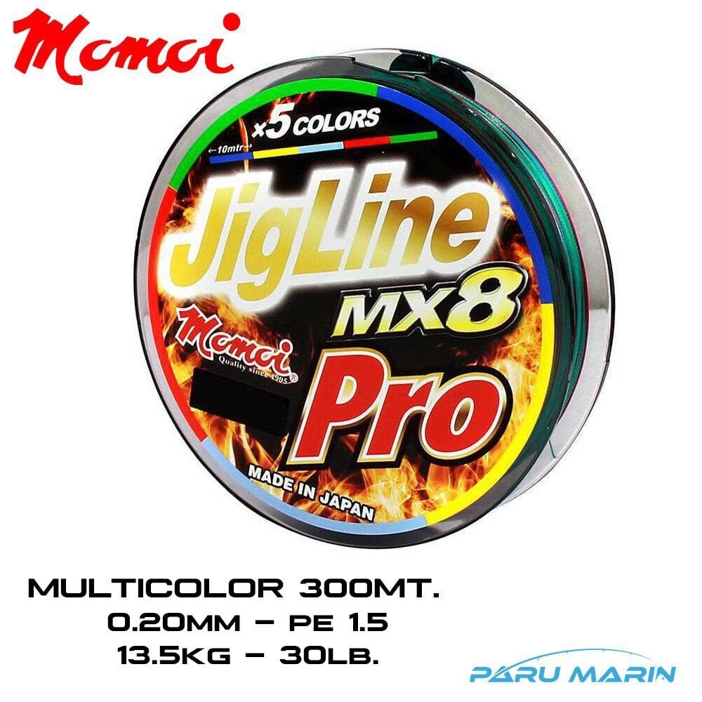Momoi Jigline Mx8 Pro 0.20mm 300mt. Multicolor İp Misina