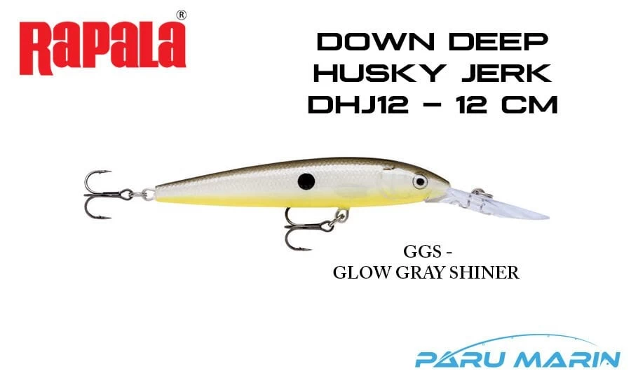 Rapala Down Deep Husky Jerk 12cm Ggs - Glow Gray Shiner