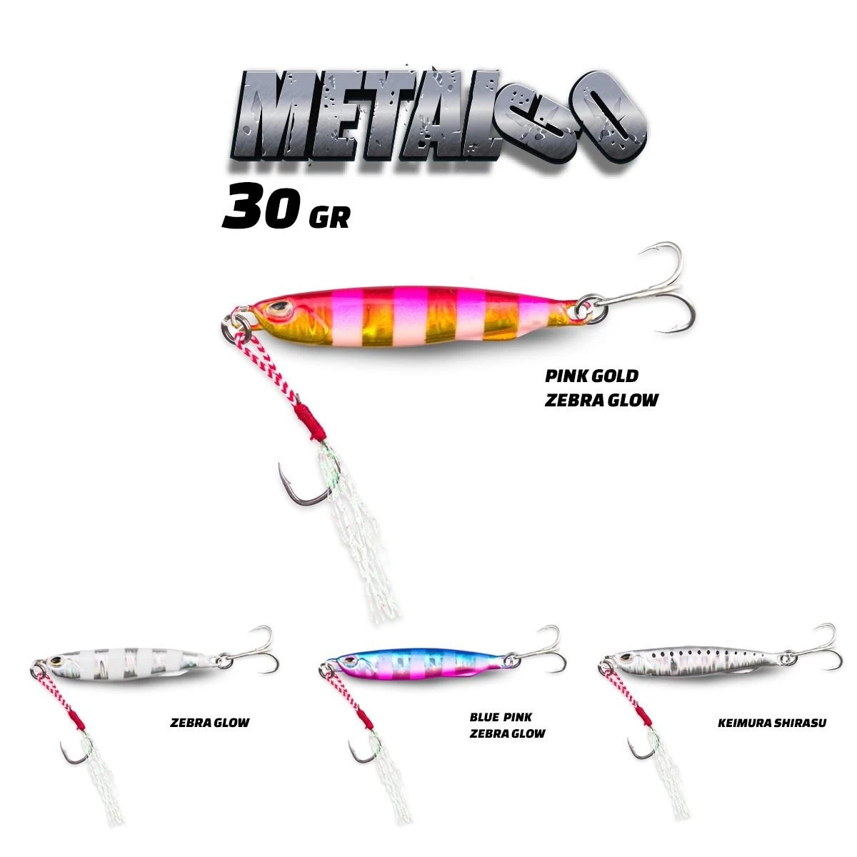 Fujin Metal Go 30 Gr. Zebra Glow Jig Yem