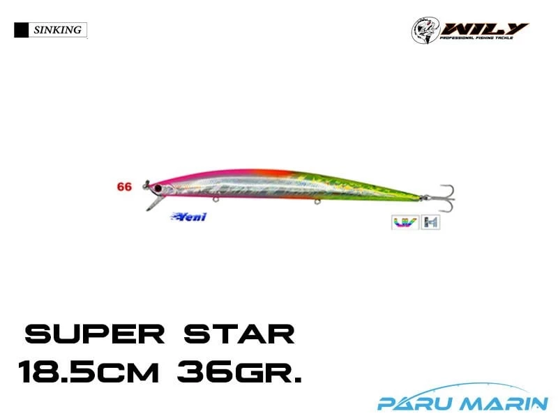 Wily Super Star 18.5cm 36gr. (sinking) No:66