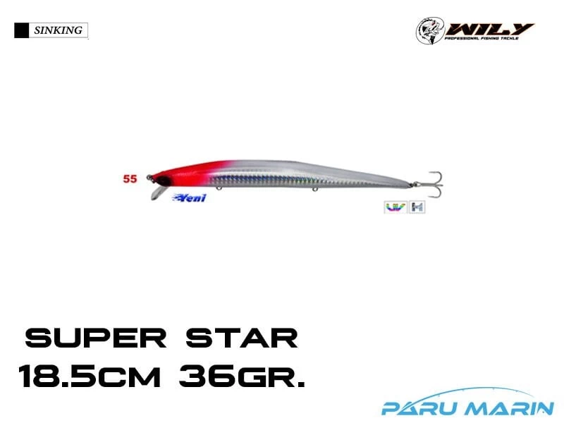 Wily Super Star 18.5cm 36gr. (sinking) No:55