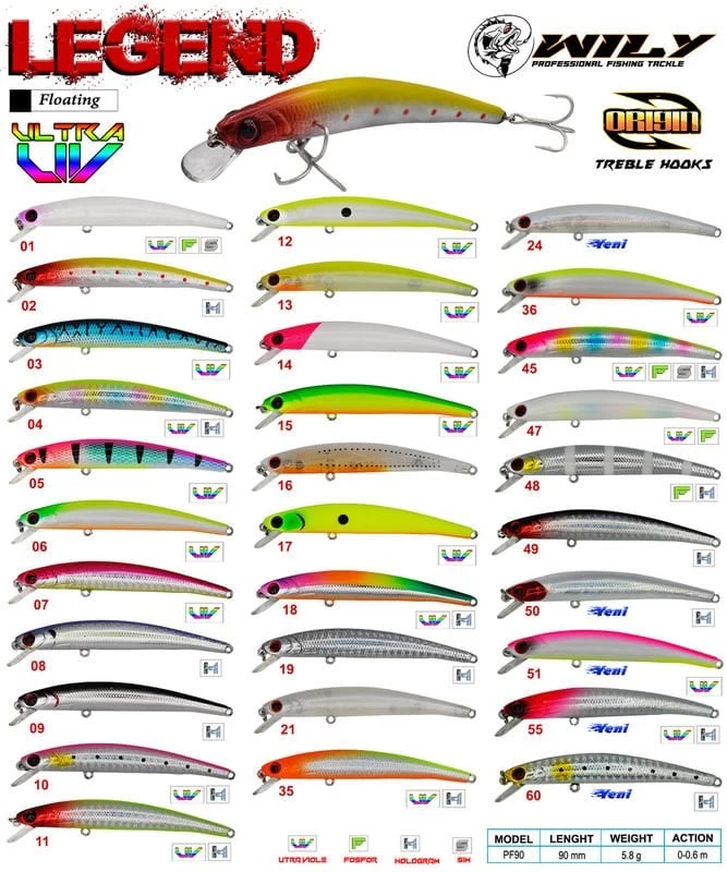 Wily Legend 9cm 5.8gr. (floating) No:04