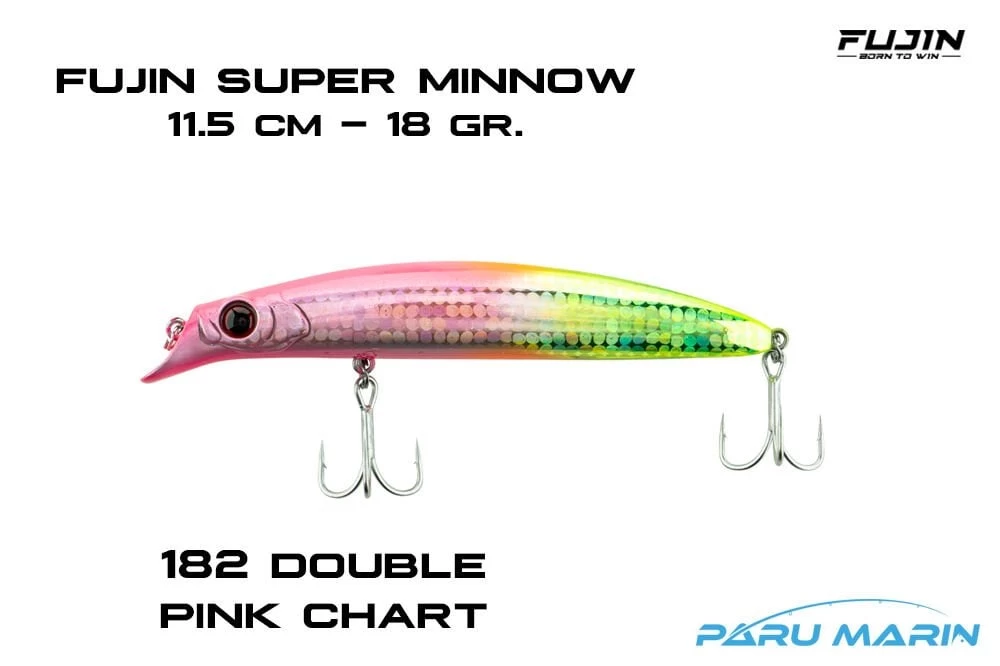 Fujin Super Minnow 11.5cm 18gr Maket Balık 182 Double Pink Chart