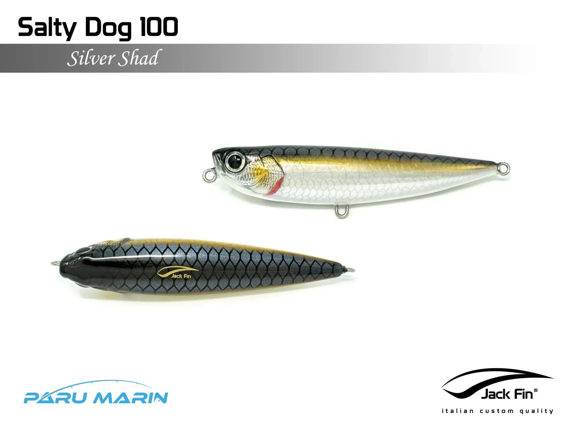 Jack Fin Salty Dog 100 Sahte Yem Silver Shad