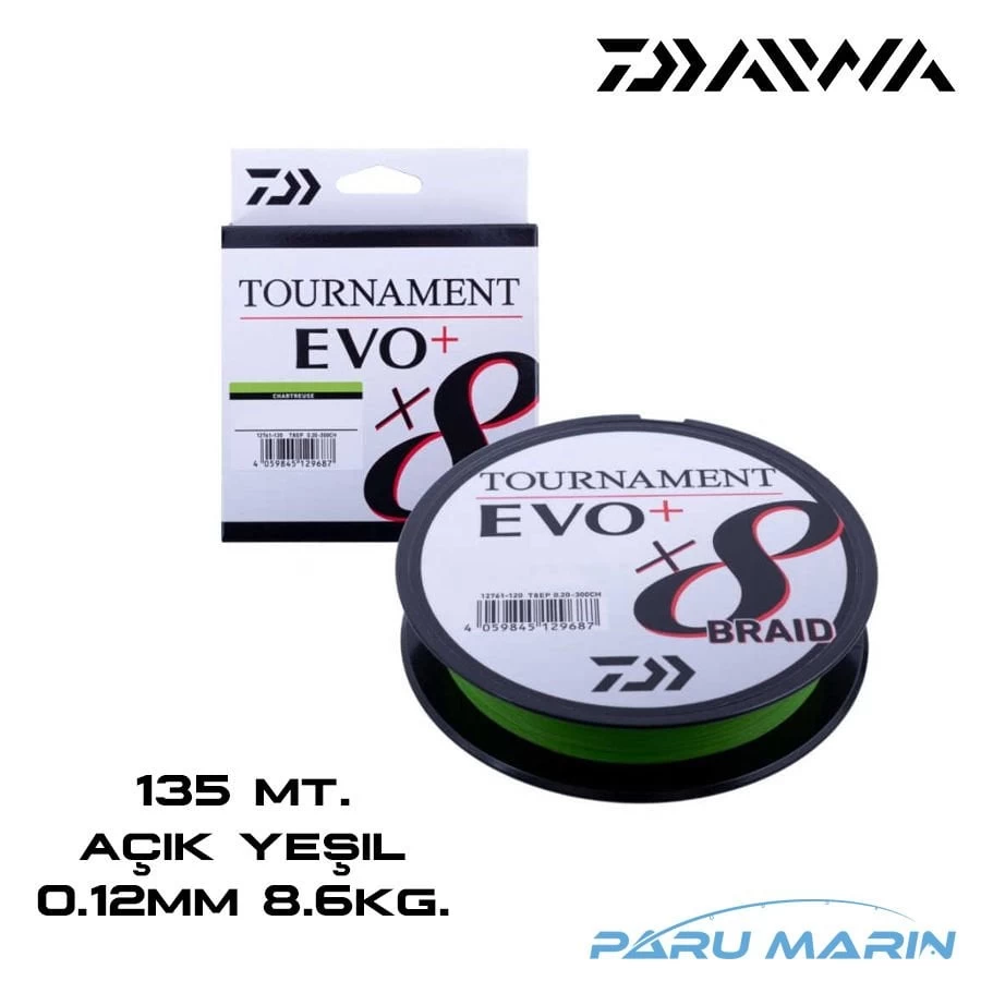 Daiwa Tournament X8 Braid EVO 0,26mm 19,8kg 135m Dunkelgrün Geflocht