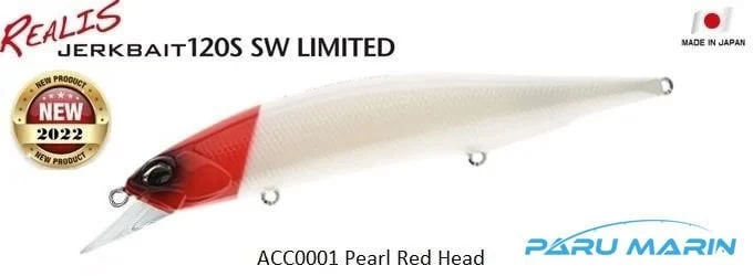 Duo Realis Jerkbait 120sp Sw Acc001 / Pearl Red Head