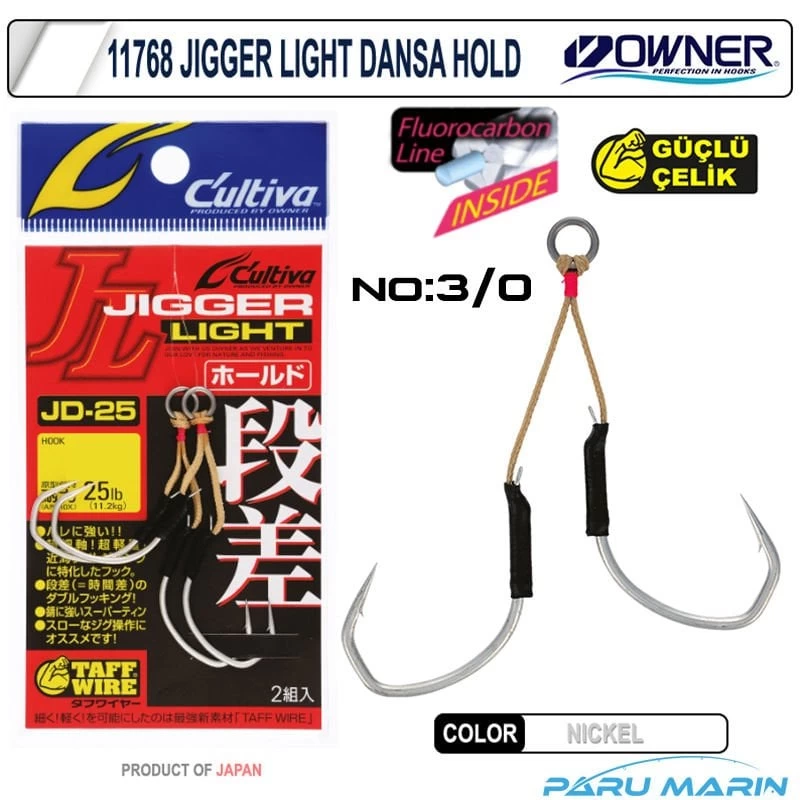 Owner Cultiva 11768 Jigger Light Dansa Hold 3/0 , 2 Adet