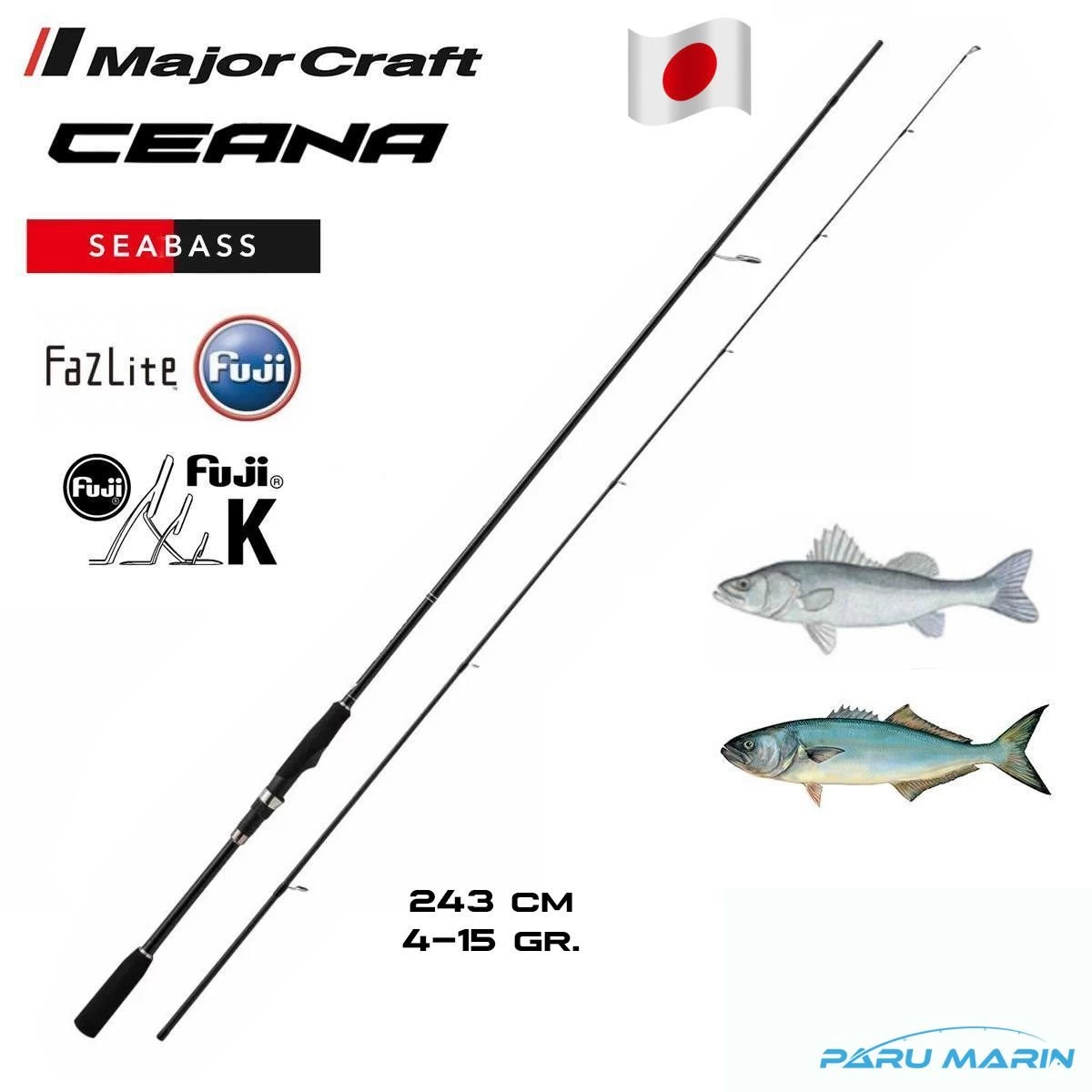 Major Craft Ceana Cns-802l+ 243cm 4-15gr Light Spin Kamış