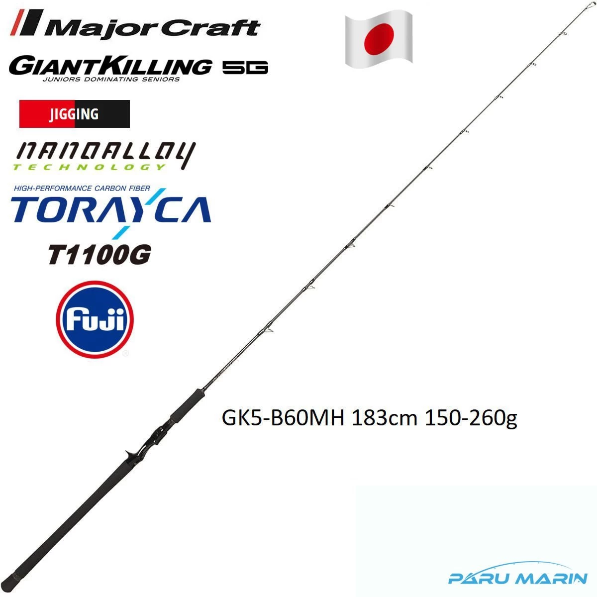 Major Craft Giant Killing New Gk5-b60mh 183cm 150-260gr Tetikli Jigging Kamış