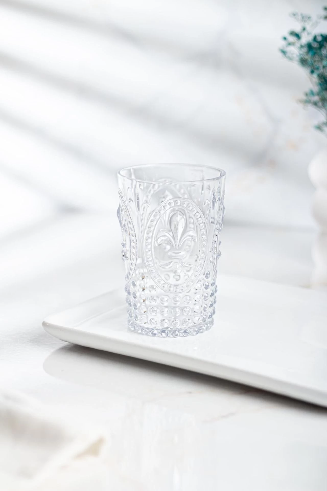 Akrilik Şeffaf 6'lı Kısa Bardak & Su Meşrubat Kahve Yanı Bardağı 400 Ml ( Cam Değildir )