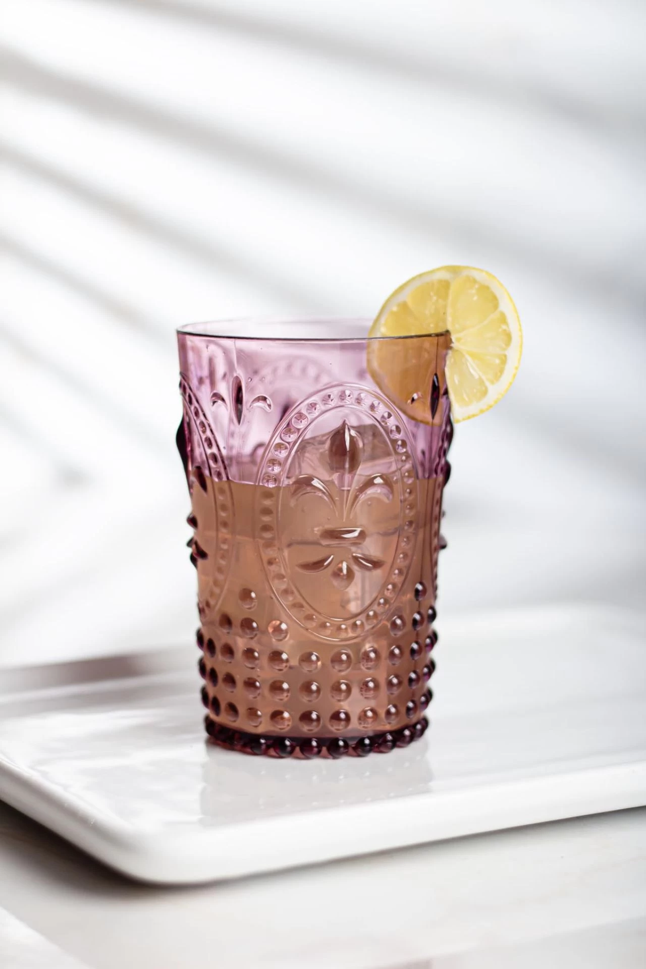 Akrilik Mürdüm 6'lı Kısa Bardak & Su Meşrubat Kahve Yanı Bardağı 400 Ml ( Cam Değildir )