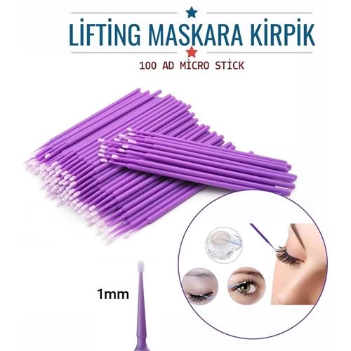 Transformacion Lifting Maskara Kirpik Micro Stick Fırça 100 Adet 717009