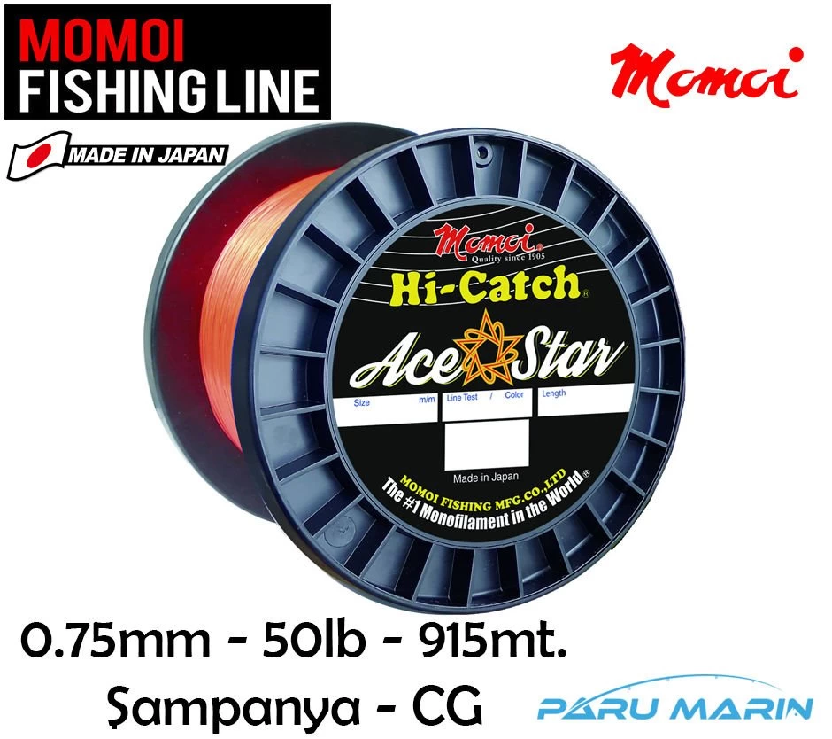 Momoi Hi-catch Ace Star 50lb(0.75mm) 915 Metre Şampanya Cg