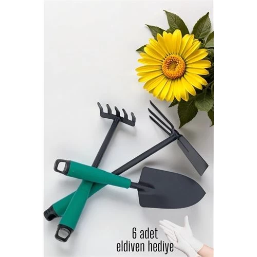 Modacar Kürek Çapa Tırmık Seti 6 Eldiven Hediyeli