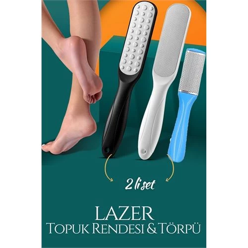Modacar Lazer Topuk Törpüsü+topuk Rendesi Ve Törpü 2 Li Set