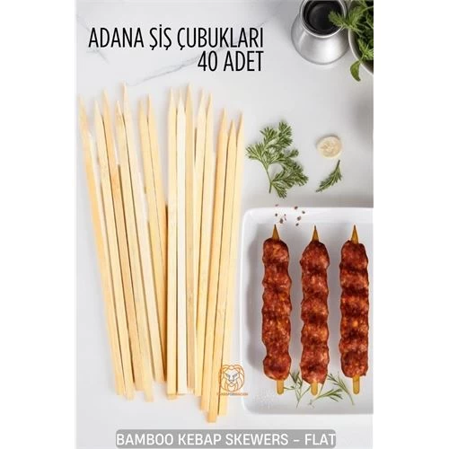 Modacar Adana Şiş Çubukları Bambu 40 Adet