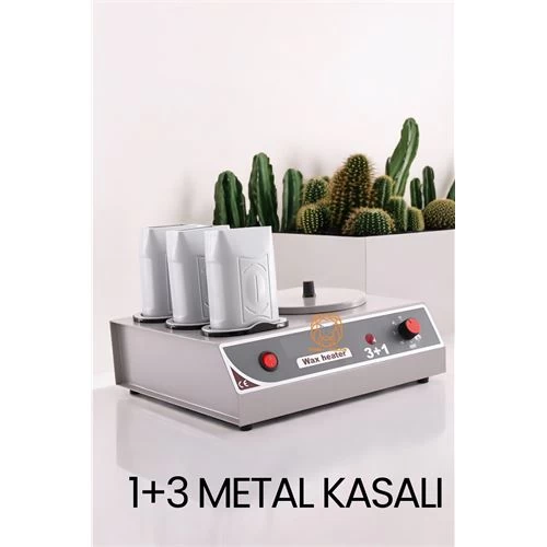 Modacar Ağda Isıtıcı Sir Ağda Kavanoz Kartuş Ağda Isıtıcı Metal 1+3