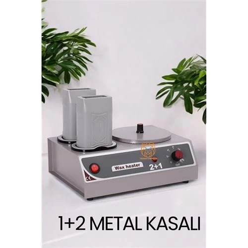 Modacar Ağda Isıtıcı Sir Ağda Kavanoz Kartuş Ağda Isıtıcı Metal 1+2