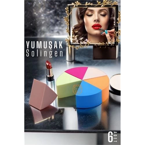 Modacar Makyaj Süngeri Yumuşak Solingen Professional 6 Adet