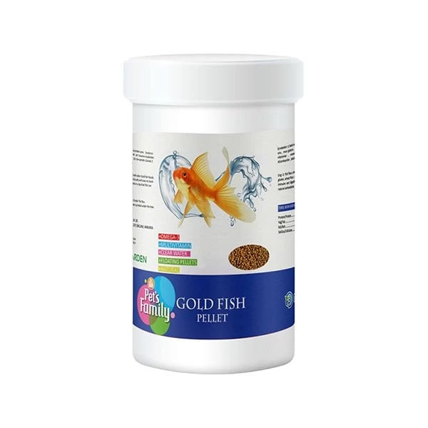 Pets Family Gold Fish Pellet Granül Japon Balığı Yemi 100 Ml