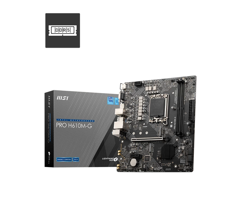 Msi Pro H610m-g Ddr5 5600mhz Matx 1700