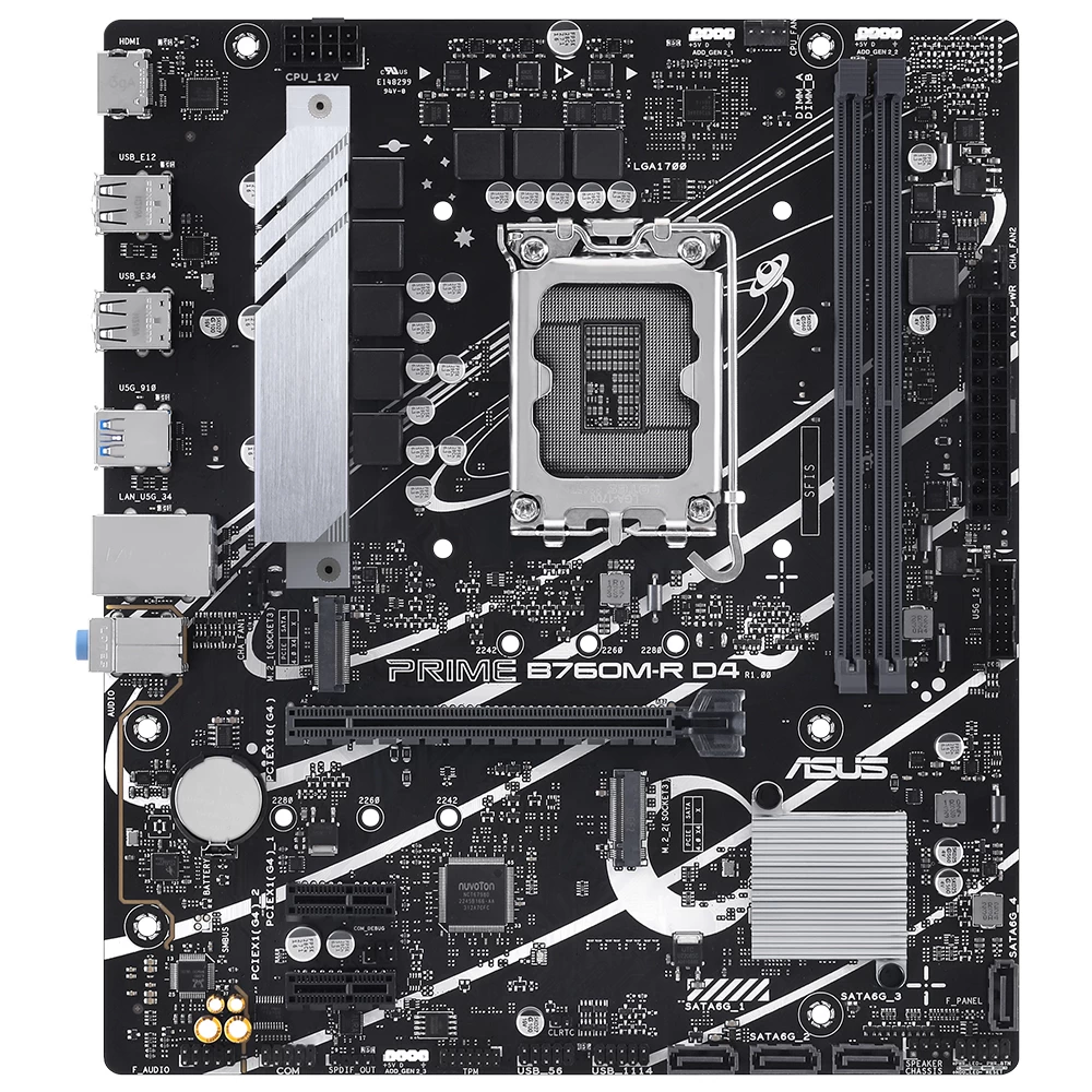 Asus Prime B760m-r D4 Intel B760 Soket 1700 Ddr4