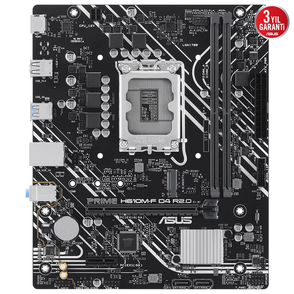 Asus Prime H610m-f D4 R2.0-csm Ddr4 3200mhz Matx